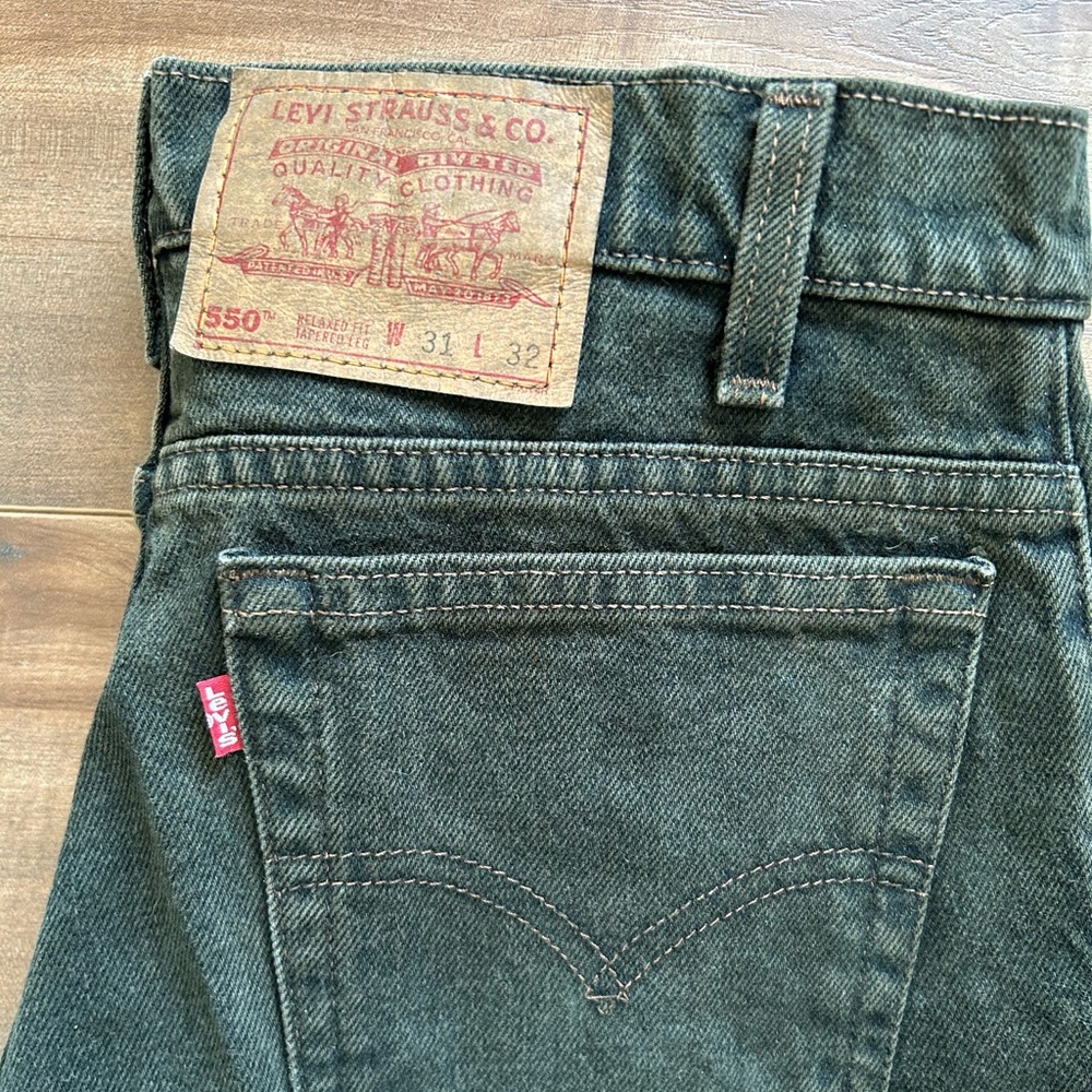💚 Vintage 90s Levi’s 550 jeans green/grey wash